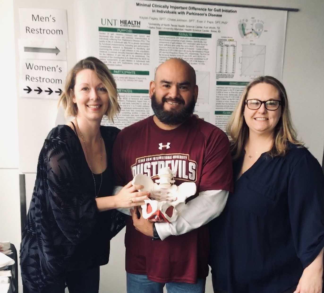 Tony with instructors Dustienne Miller and Heather Rader